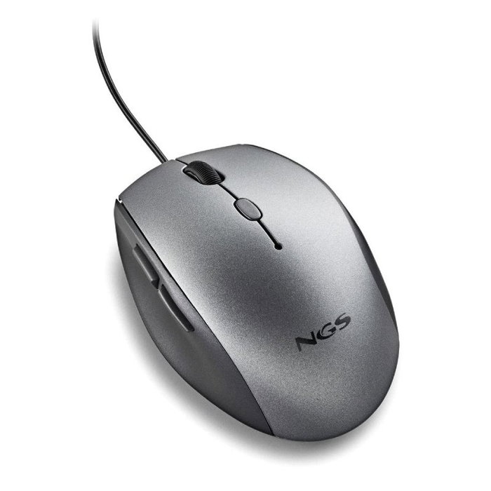 NGS Moth Gray Ratón Ergonómico Gris